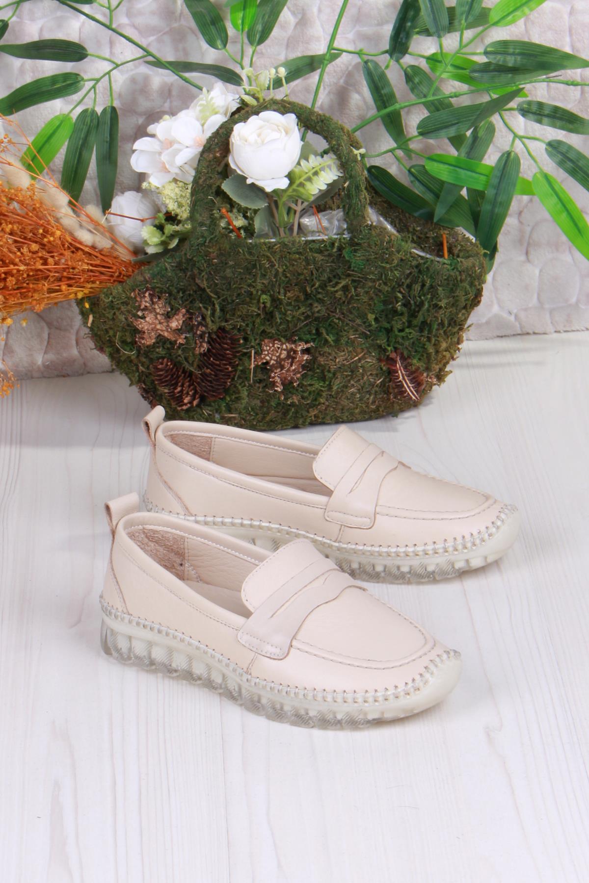 0005-L Anatomik Yumuşak Esnek Hakiki Deri Kadın Ayakkabı - Görsel 4