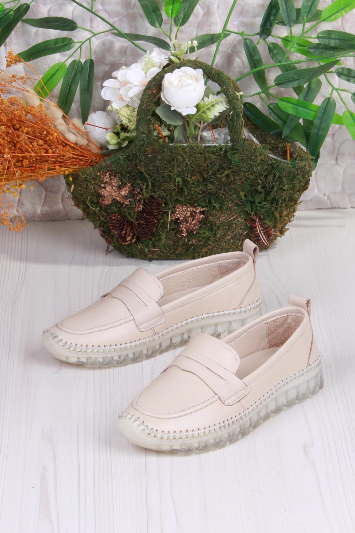 0005-L Anatomik Yumuşak Esnek Hakiki Deri Kadın Ayakkabı - Görsel 5