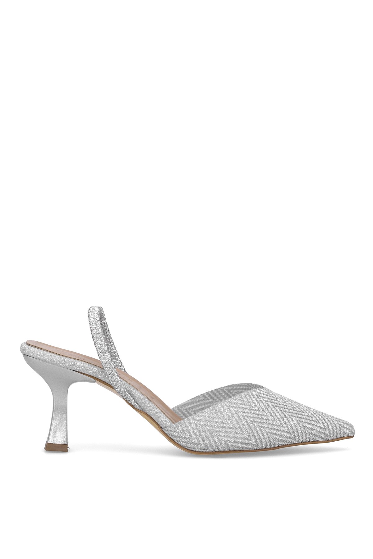 Elit PM474 K1442T Kadın Klasik Topuklu Ayakkabı Gümüş - Görsel 2