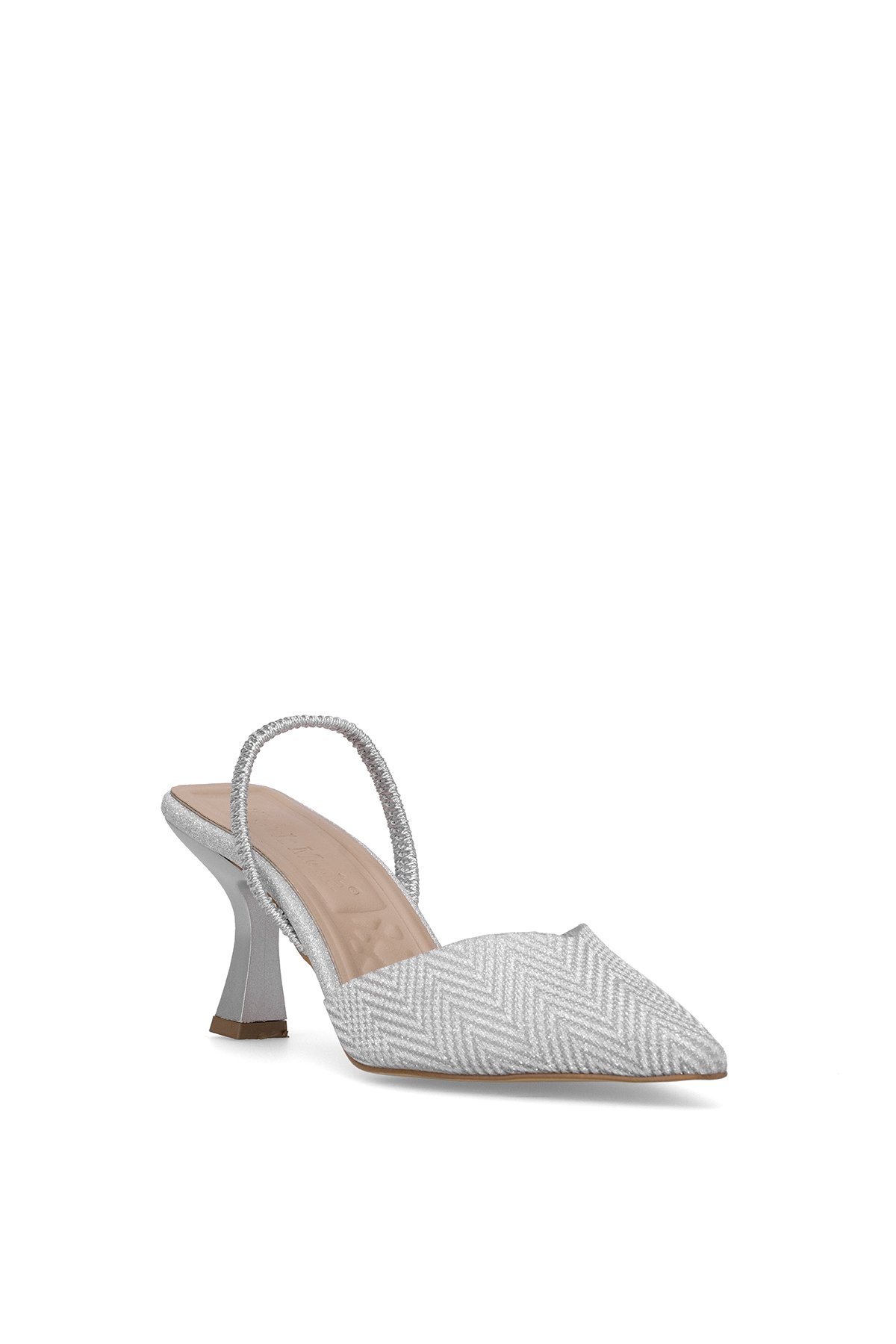 Elit PM474 K1442T Kadın Klasik Topuklu Ayakkabı Gümüş - Görsel 3
