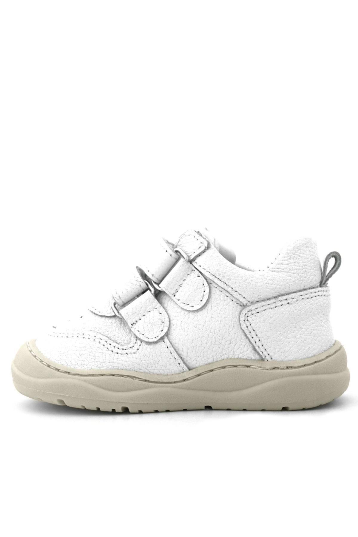 Tbons Özel Tasarım Schaggy Hakiki Deri Beyaz Bebek Spor Ayakkabı - Görsel 7