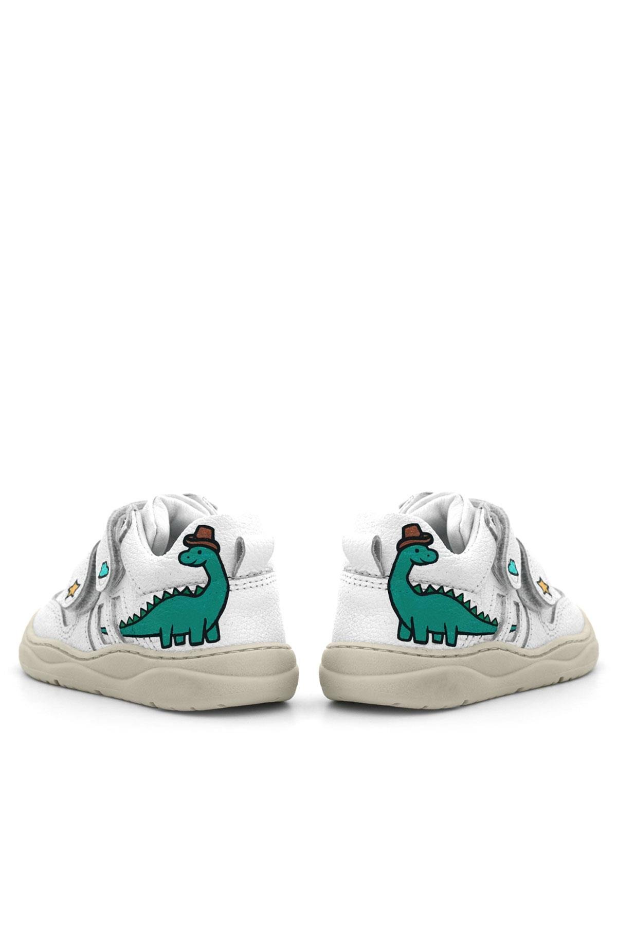 Tbons Özel Tasarım Schaggy Hakiki Deri Beyaz Bebek Spor Ayakkabı - Görsel 11