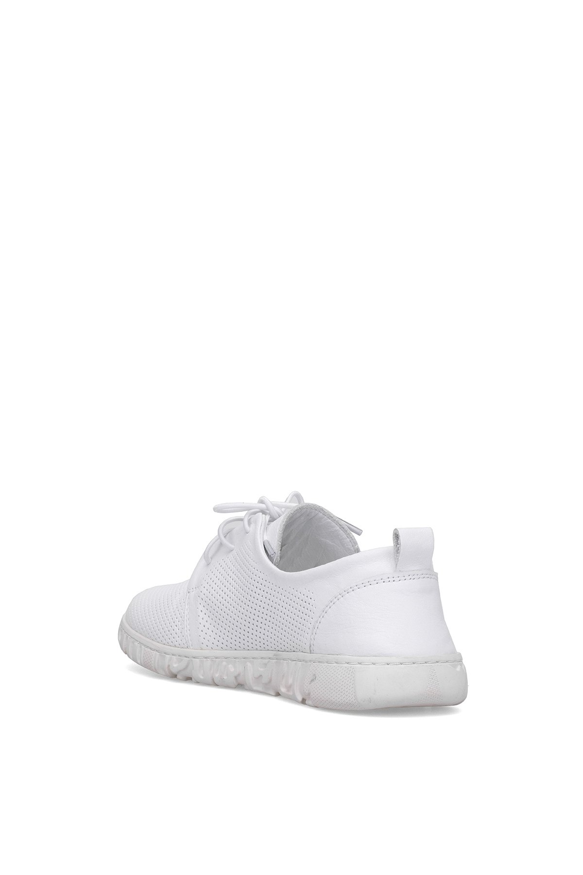 D25YA-85 Kadın Hakiki Deri Casual Ayakkabı Beyaz - Görsel 5