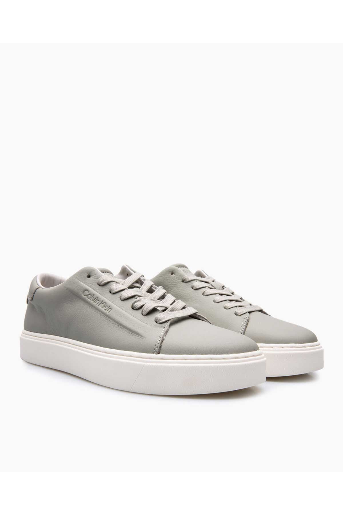 Low Top Lace Up Deri Erkek Sneaker - Görsel 3
