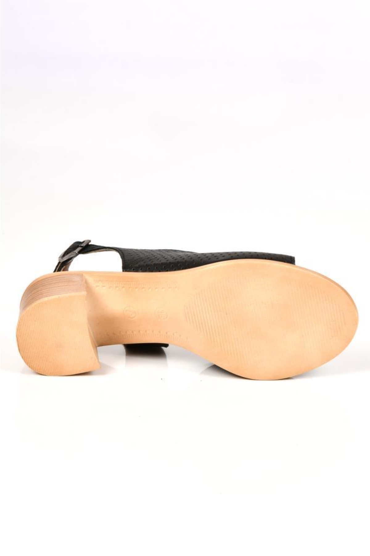 02189 5 Cm Topuklu Kadın Deri Sandalet Ayakkabı - Görsel 6