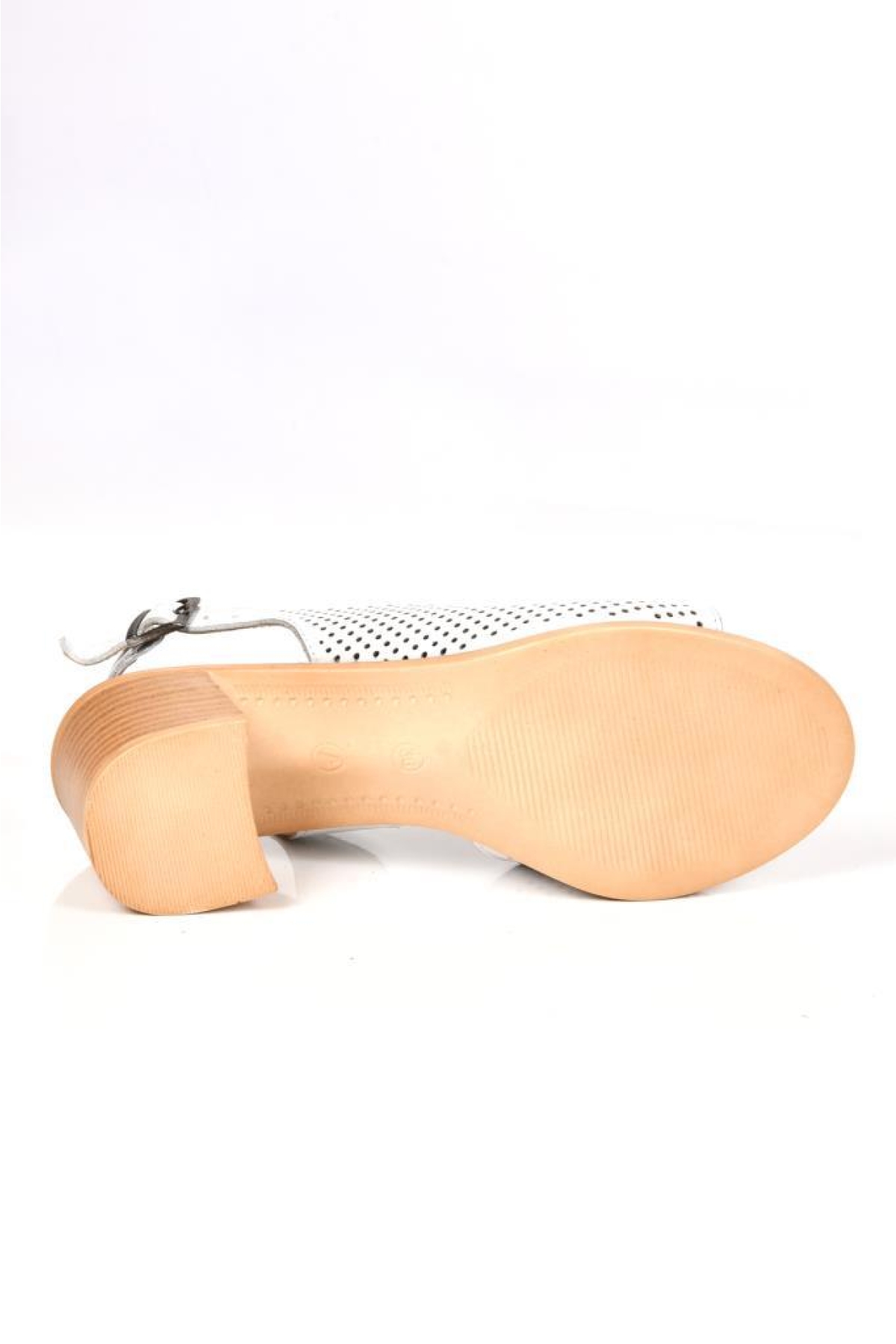 02189 5 Cm Topuklu Kadın Deri Sandalet Ayakkabı - Görsel 7