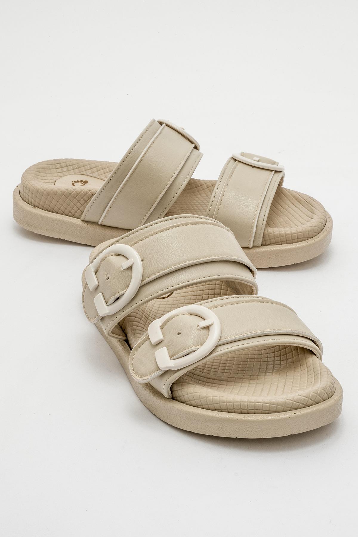 Kadın Tokalı Terlik TEN - Görsel 2