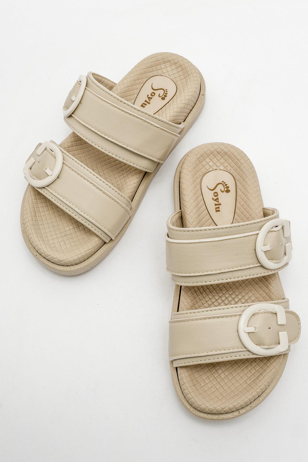 Kadın Tokalı Terlik TEN - Görsel 6