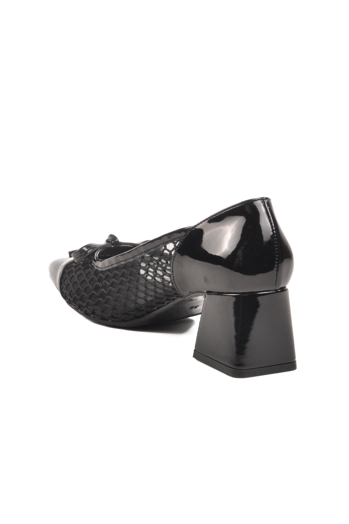 Siyah Rugan Anorak Örme Kadın Abiye Ayakkabı 250230 Z - Görsel 5