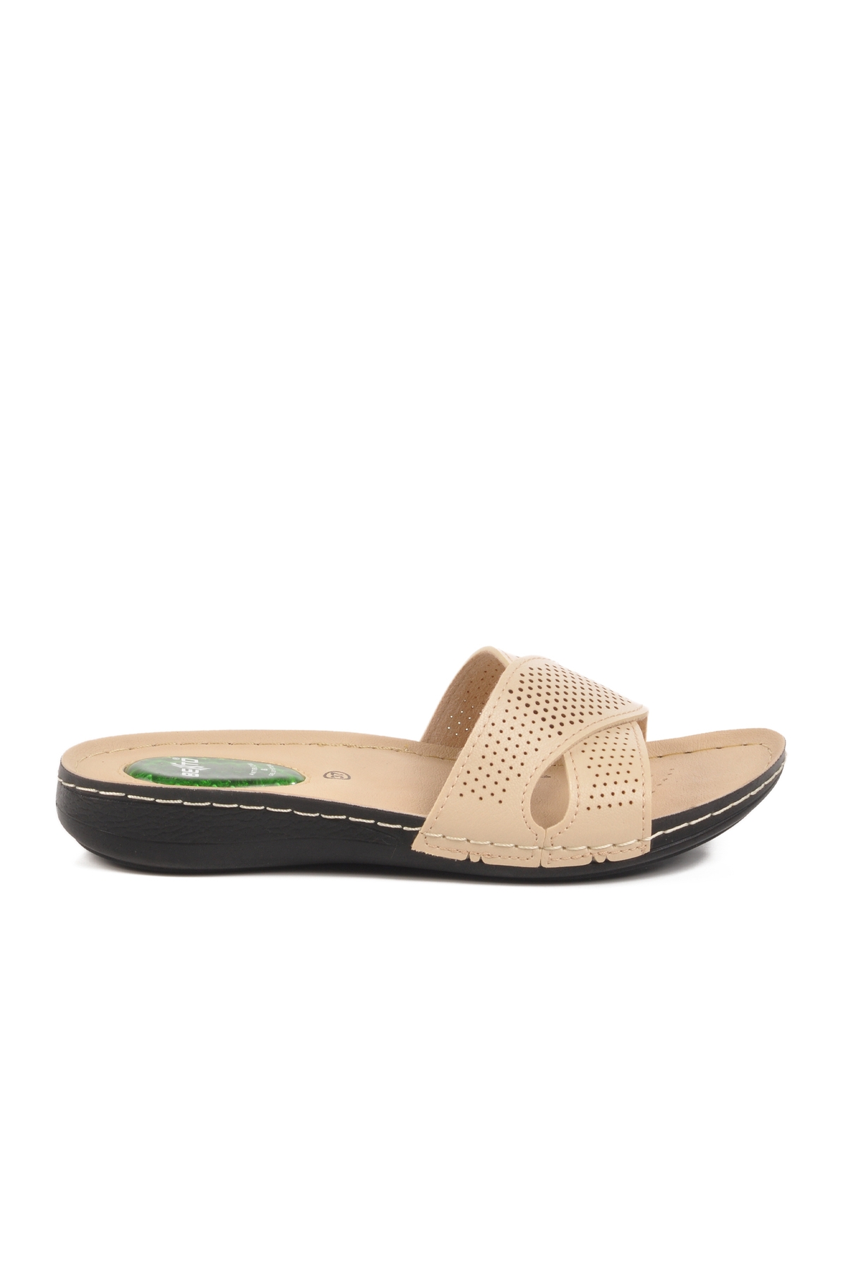 Bej Jel Taban Anatomik Kadın Terlik 6806 Z - Görsel 2