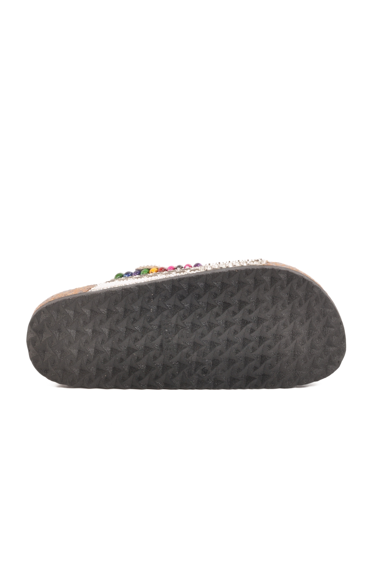 Beyaz Taş İşlemeli Kız Çocuk Terlik 25Y106-6 F - Görsel 6