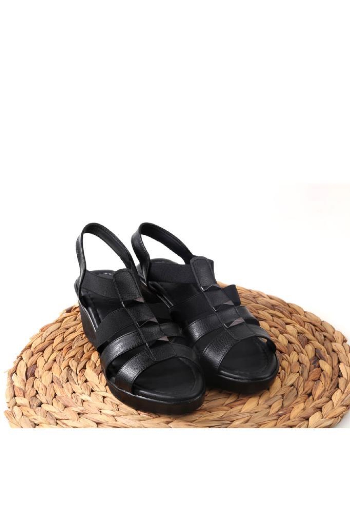 Mvşm 02860 Orto Pedik Dolgu Topuk Günlük Kadın Sandalet - Görsel 5