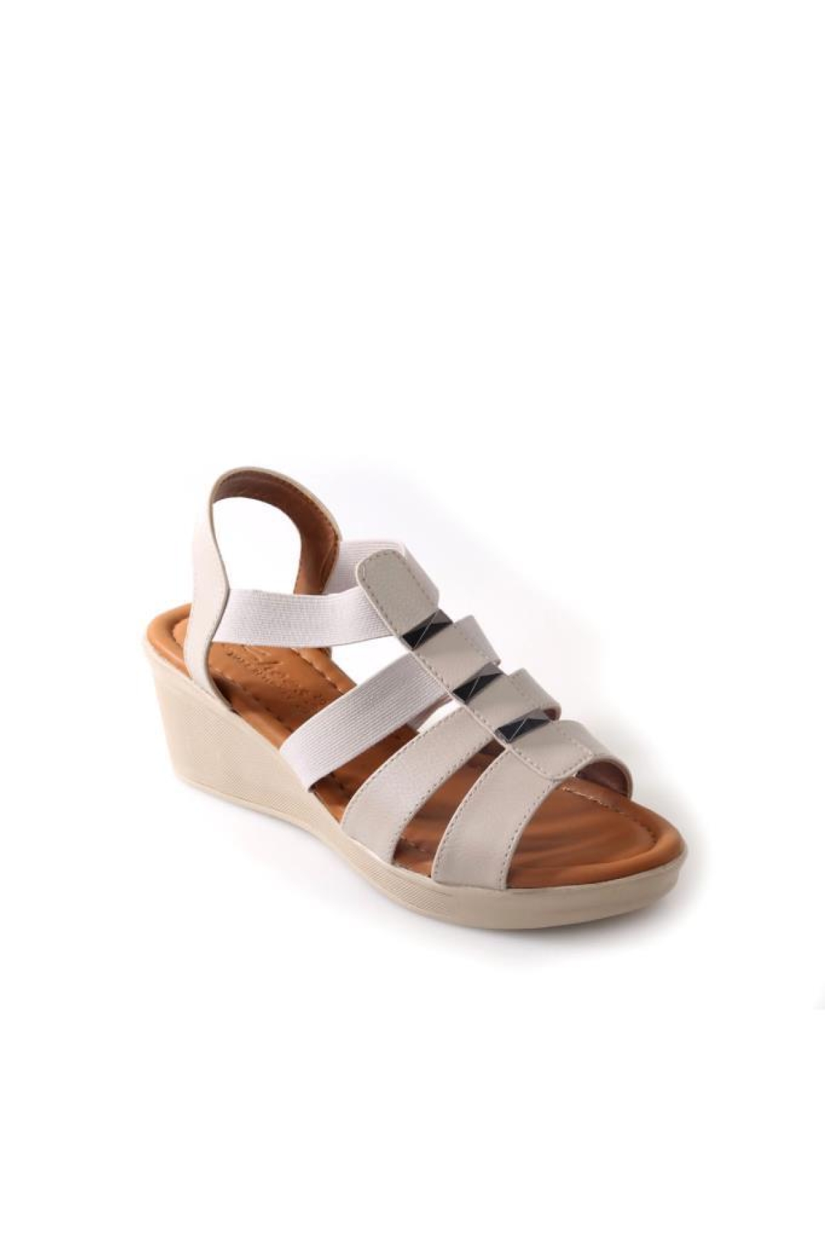 Mvşm 02860 Orto Pedik Dolgu Topuk Günlük Kadın Sandalet - Görsel 2