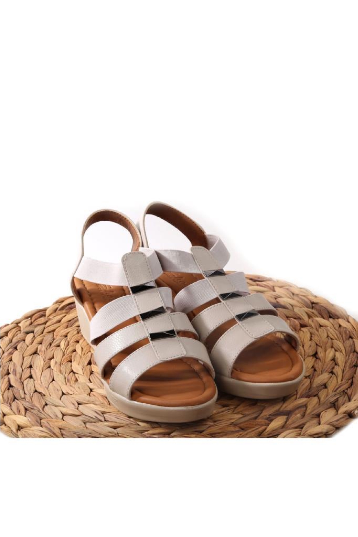 Mvşm 02860 Orto Pedik Dolgu Topuk Günlük Kadın Sandalet - Görsel 4