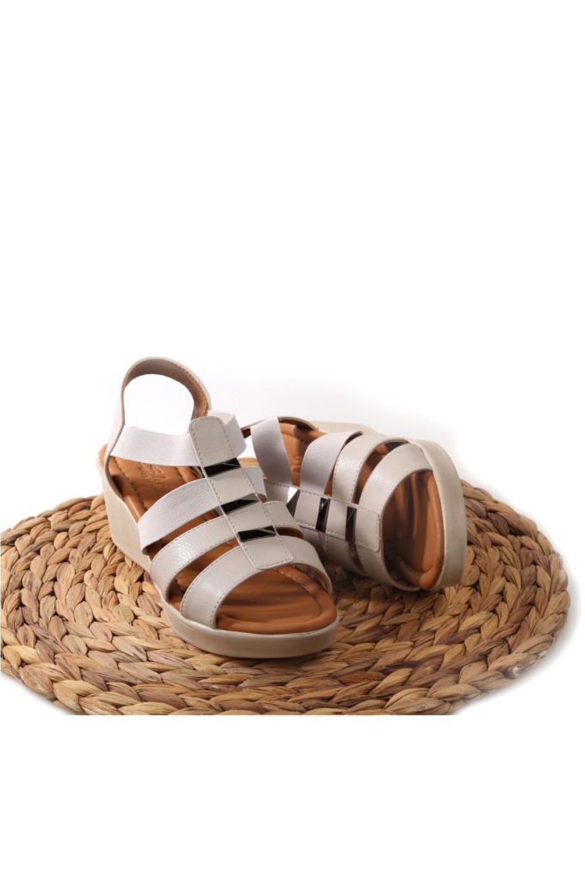 Mvşm 02860 Orto Pedik Dolgu Topuk Günlük Kadın Sandalet - Görsel 5