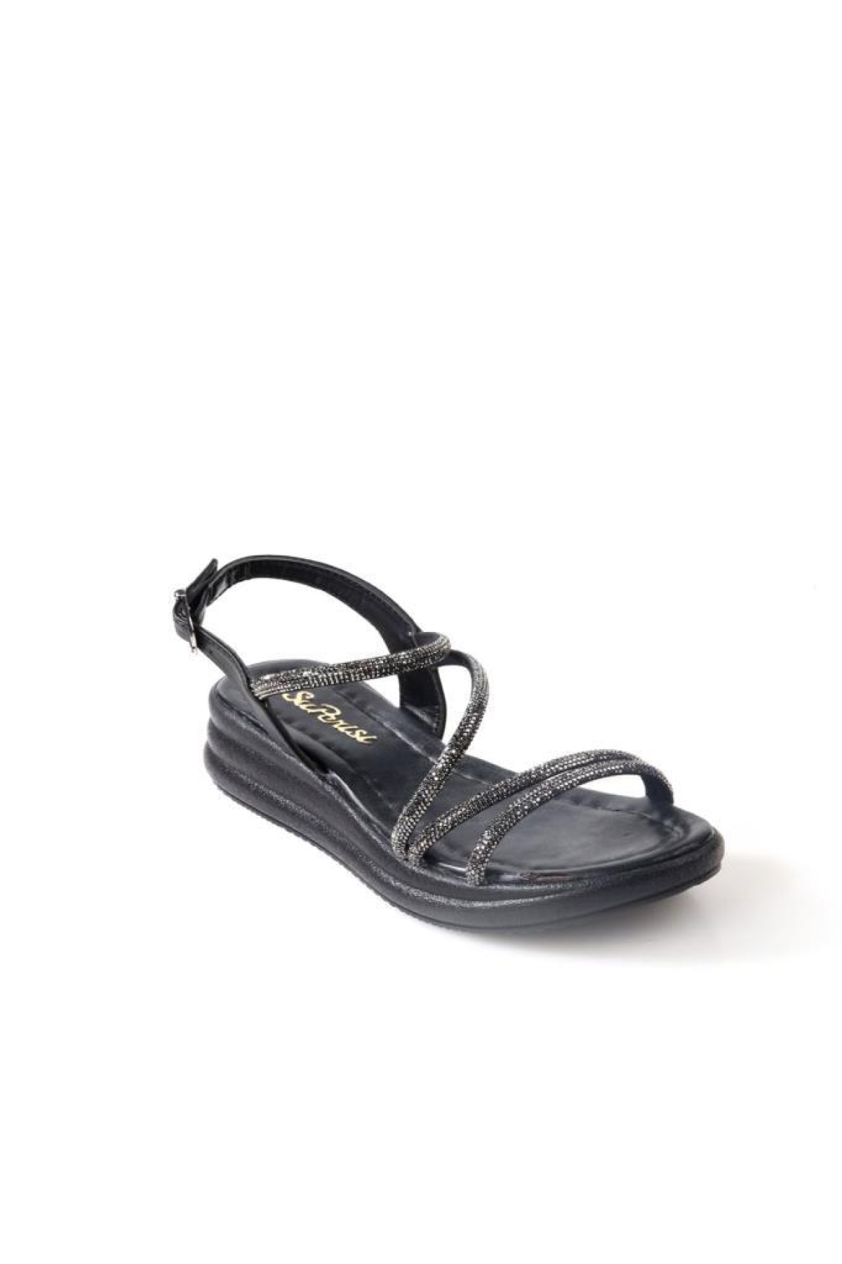 Sprs 02824 Kadın Günlük Taşlı Sandalet - Görsel 2