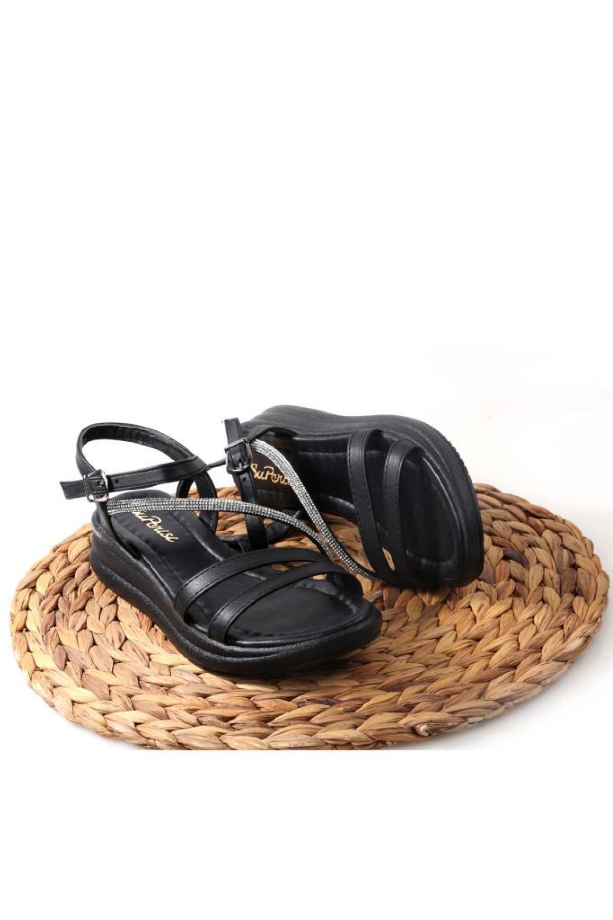 Sprs 02826 Kadın Günlük Taşlı Sandalet - Görsel 6
