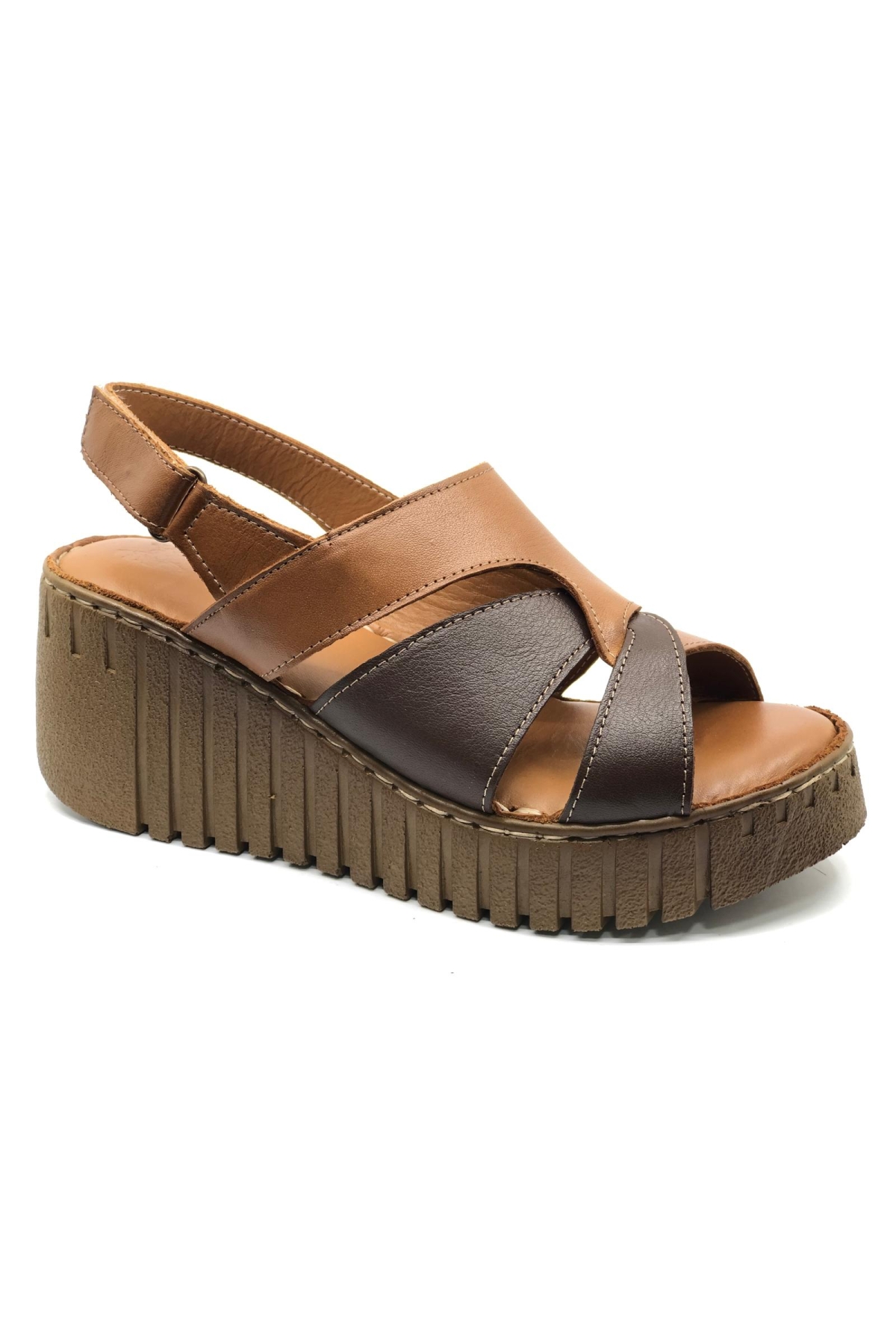 Morgen Hakiki Deri Comfort Ortopedik Kadın Sandalet - Görsel 4