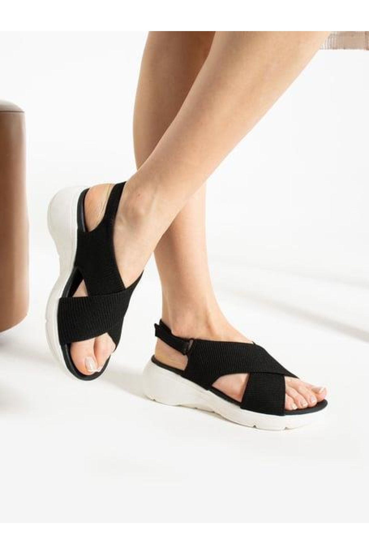 02790 Orto Pedik Günlük Kadın Triko Sandalet - Görsel 4