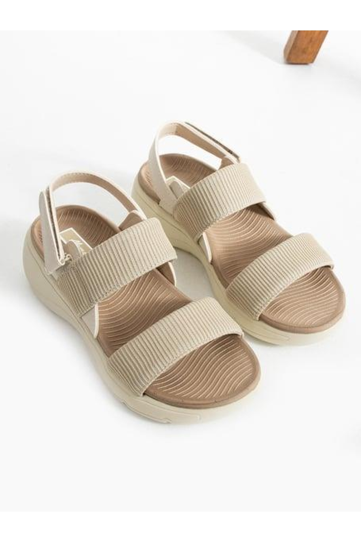 02791 Orto Pedik Günlük Kadın Triko Sandalet - Görsel 5