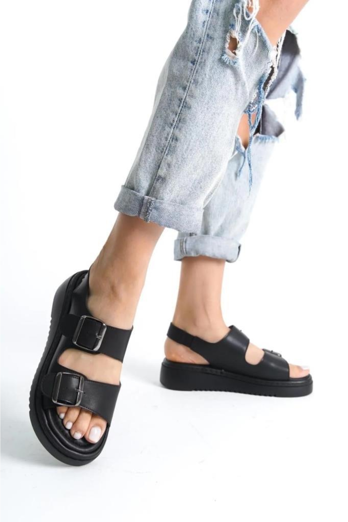 Fncy 03175 Ortopedik Kadın Günlük Sandalet - Görsel 3