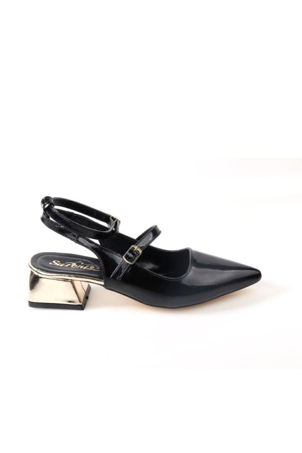 Sprs 02827 4 Cm Topuklu Kadın Arkası Açık Stiletto Ayakkabı - Görsel 3