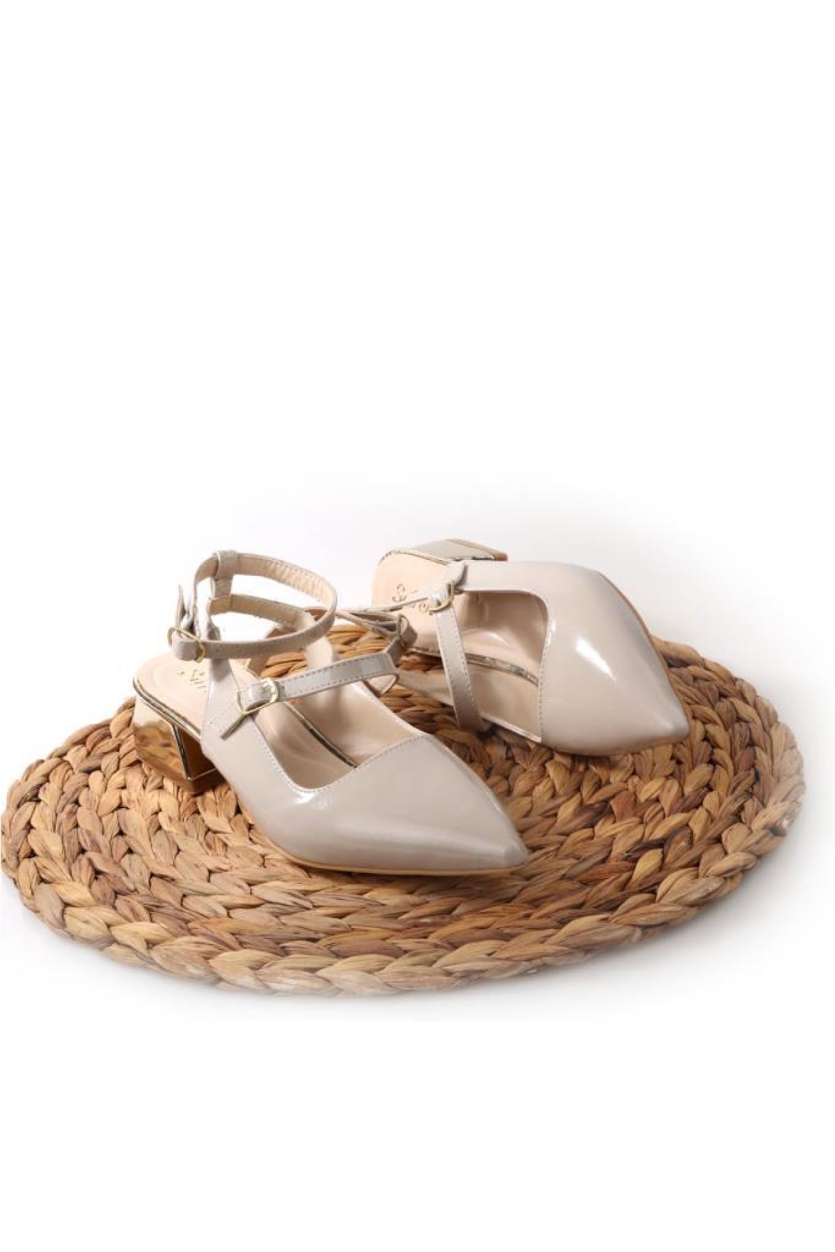 Sprs 02827 4 Cm Topuklu Kadın Arkası Açık Stiletto Ayakkabı - Görsel 6