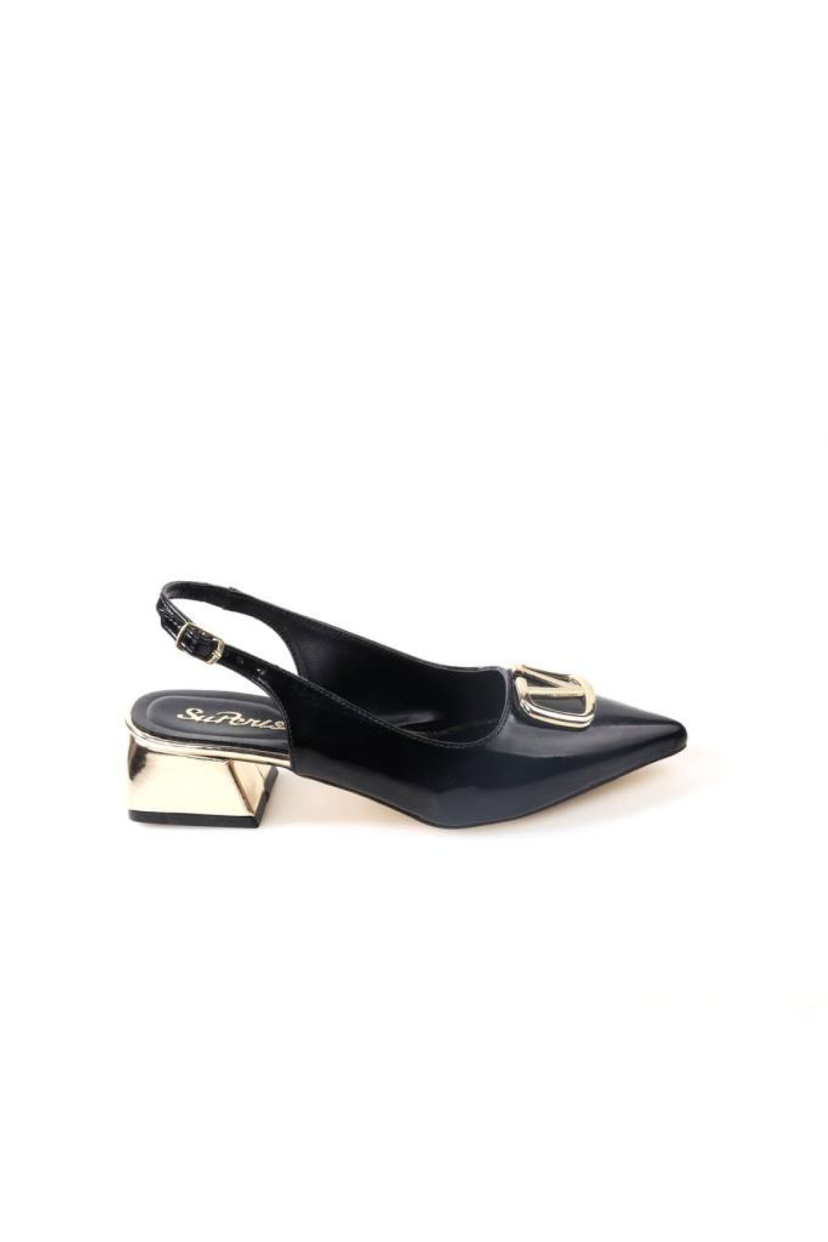 Sprs 02828 4 Cm Topuklu Kadın Arkası Açık Stiletto Ayakkabı - Görsel 3