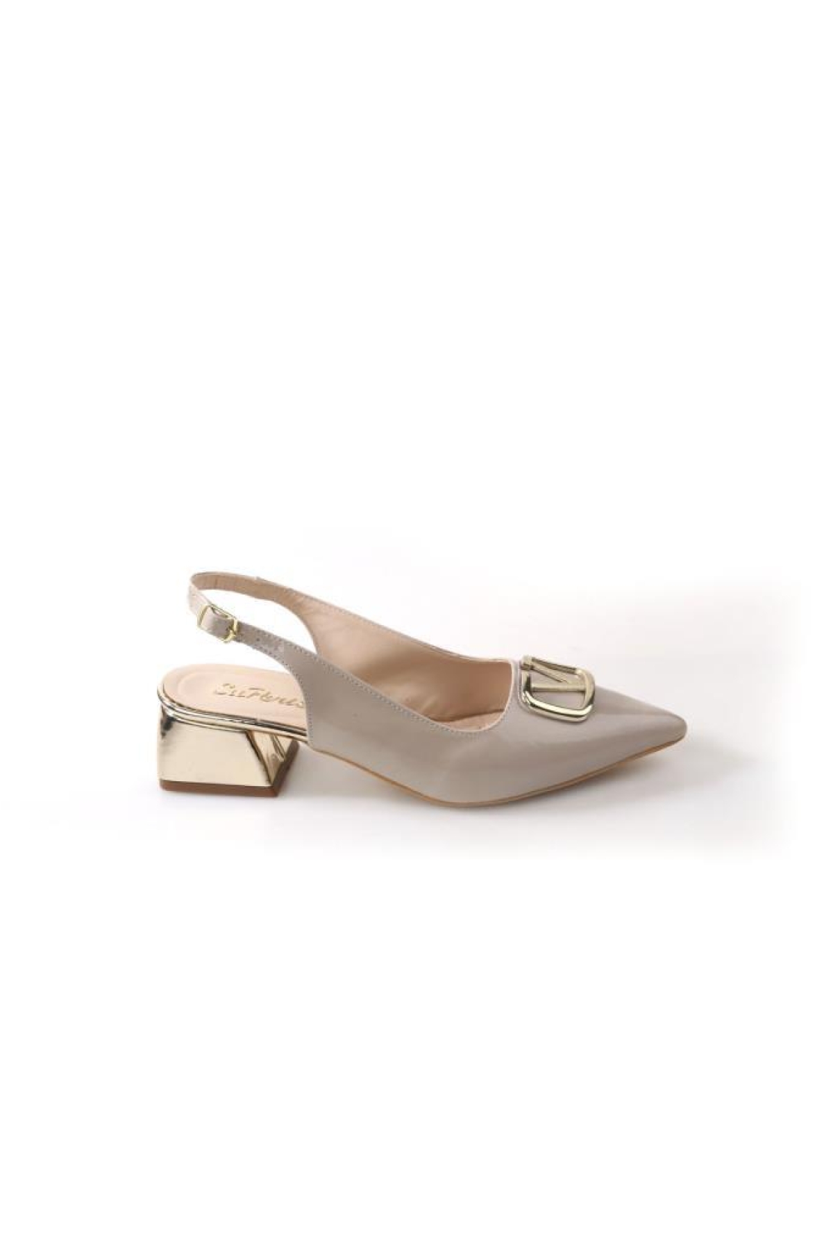 Sprs 02828 4 Cm Topuklu Kadın Arkası Açık Stiletto Ayakkabı - Görsel 3