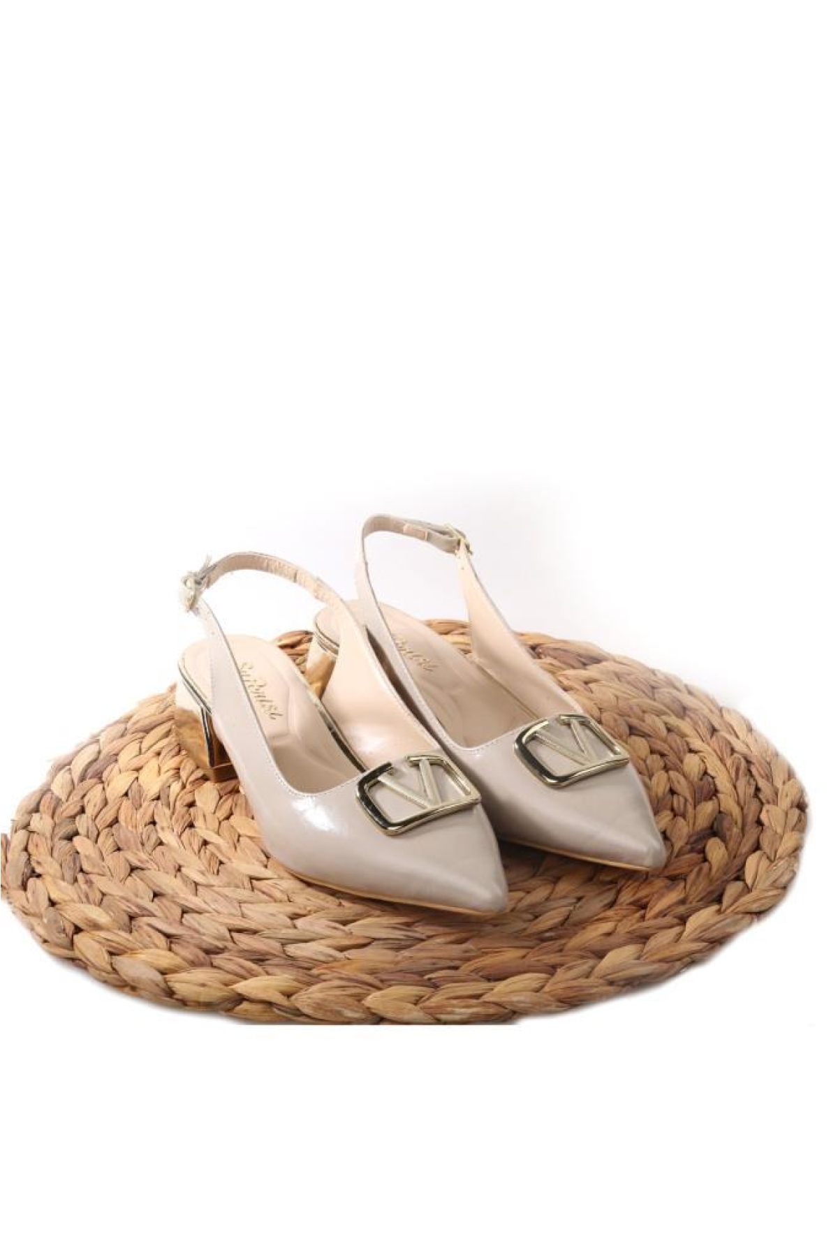 Sprs 02828 4 Cm Topuklu Kadın Arkası Açık Stiletto Ayakkabı - Görsel 5