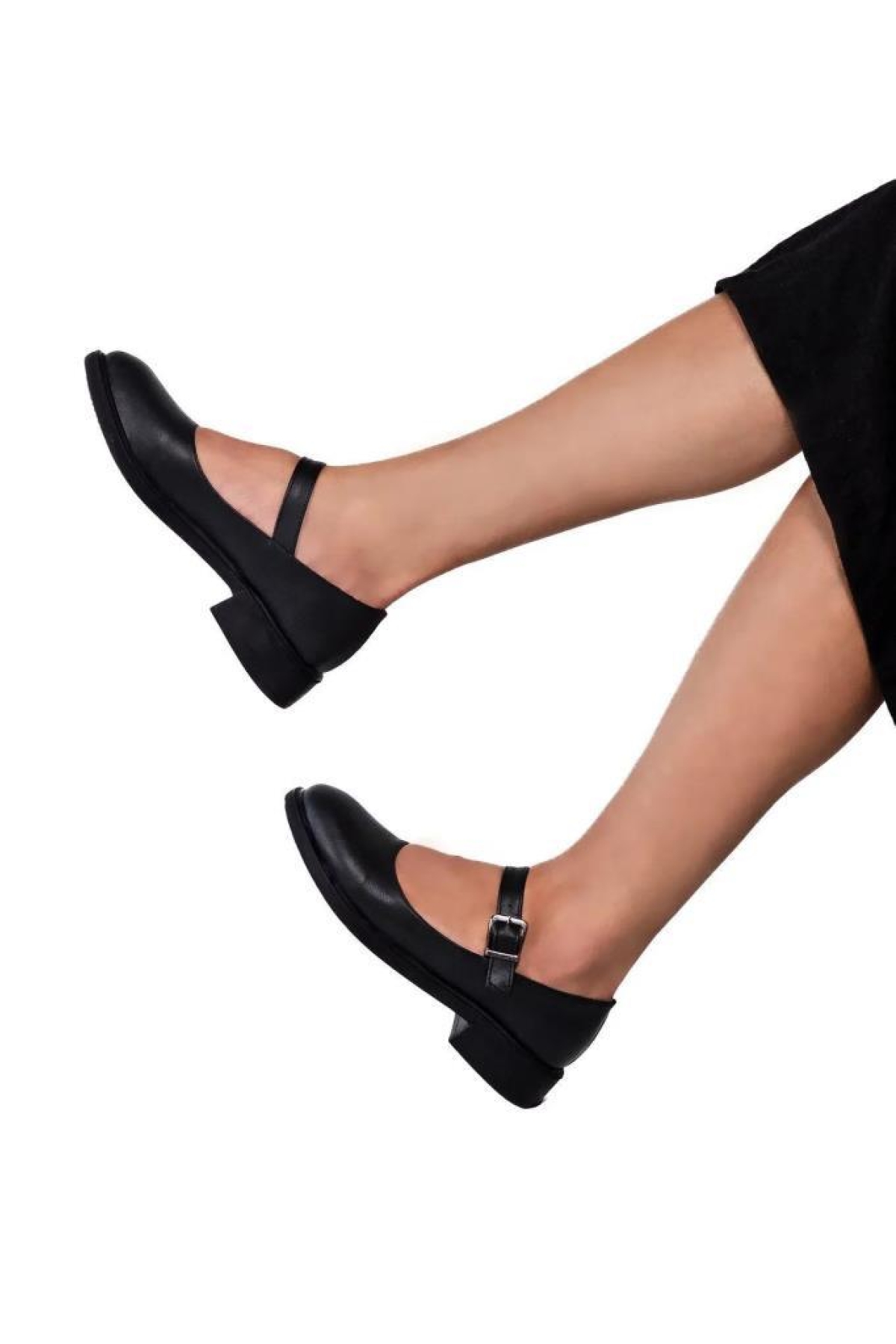 Fendii 02984 Ortopedik Kısa Topuklu Babet Kadın Ayakkabı - Görsel 3