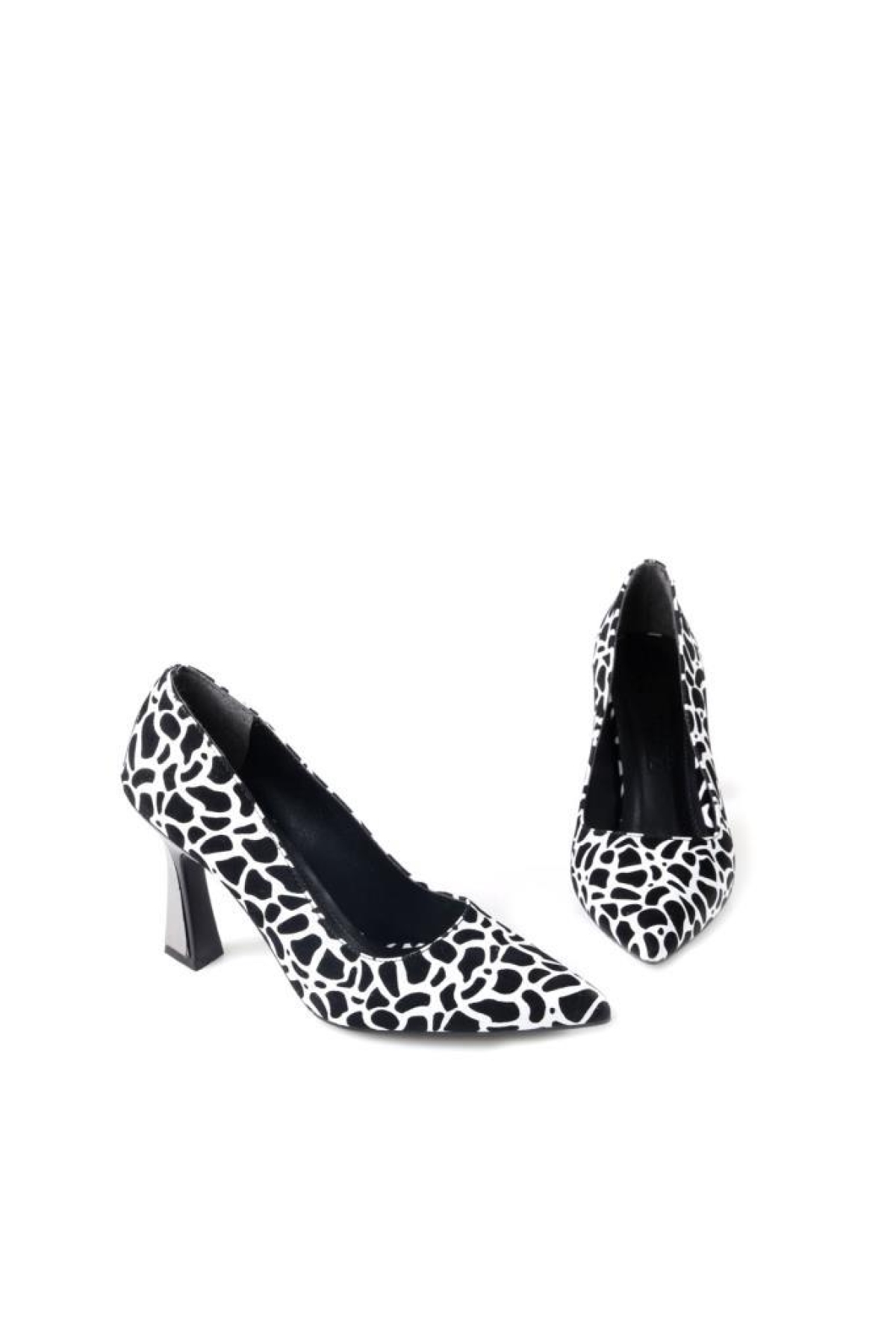 Dnz 03014 8,5 Cm Topuklu Kadın Desenli Stiletto Ayakkabı - Görsel 2