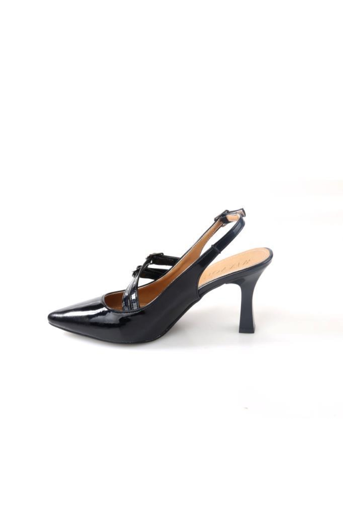 Wzy 02817 8,5 Cm Topuklu Kadın Arkası Açık Stiletto Ayakkabı - Görsel 4