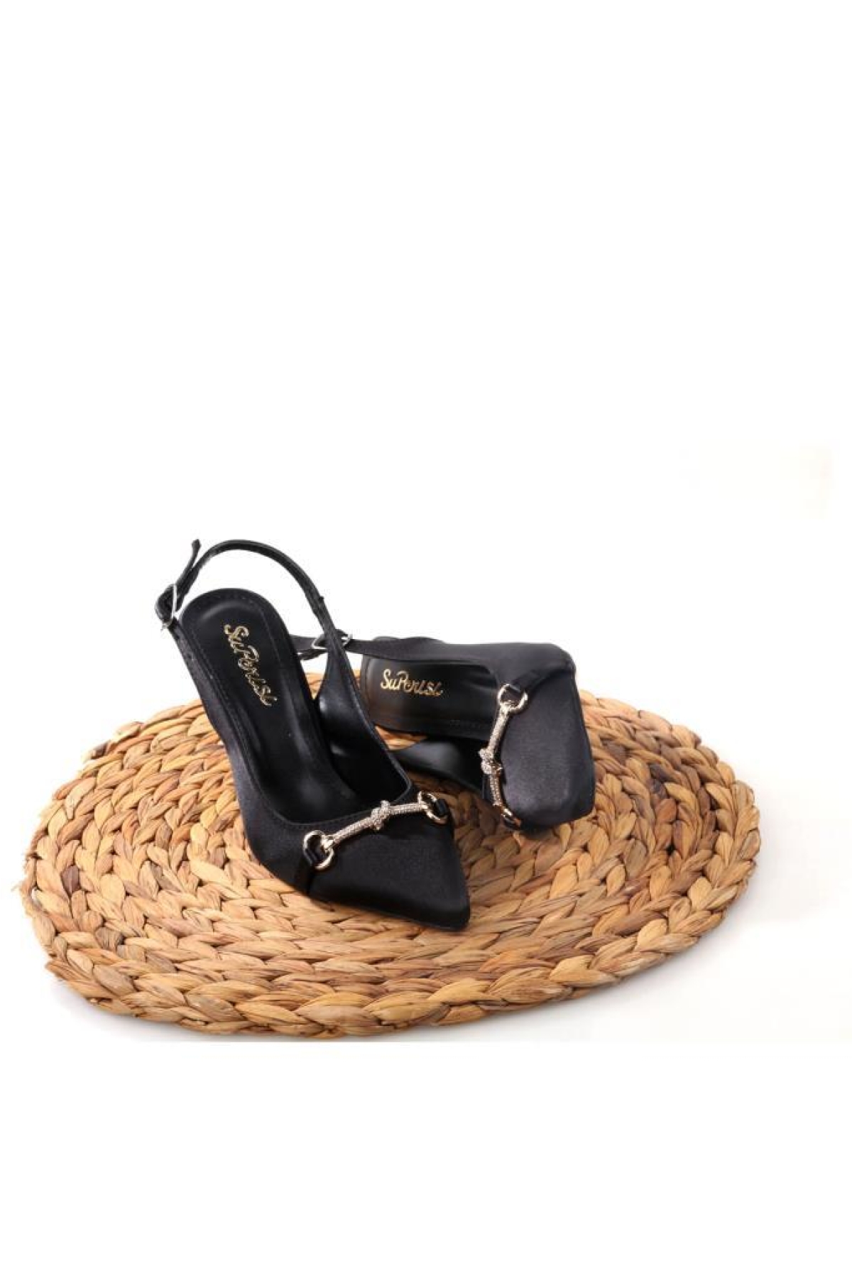 Sprs 02833 8,5 Cm Topuklu Kadın Arkası Açık Stiletto Ayakkabı - Görsel 6