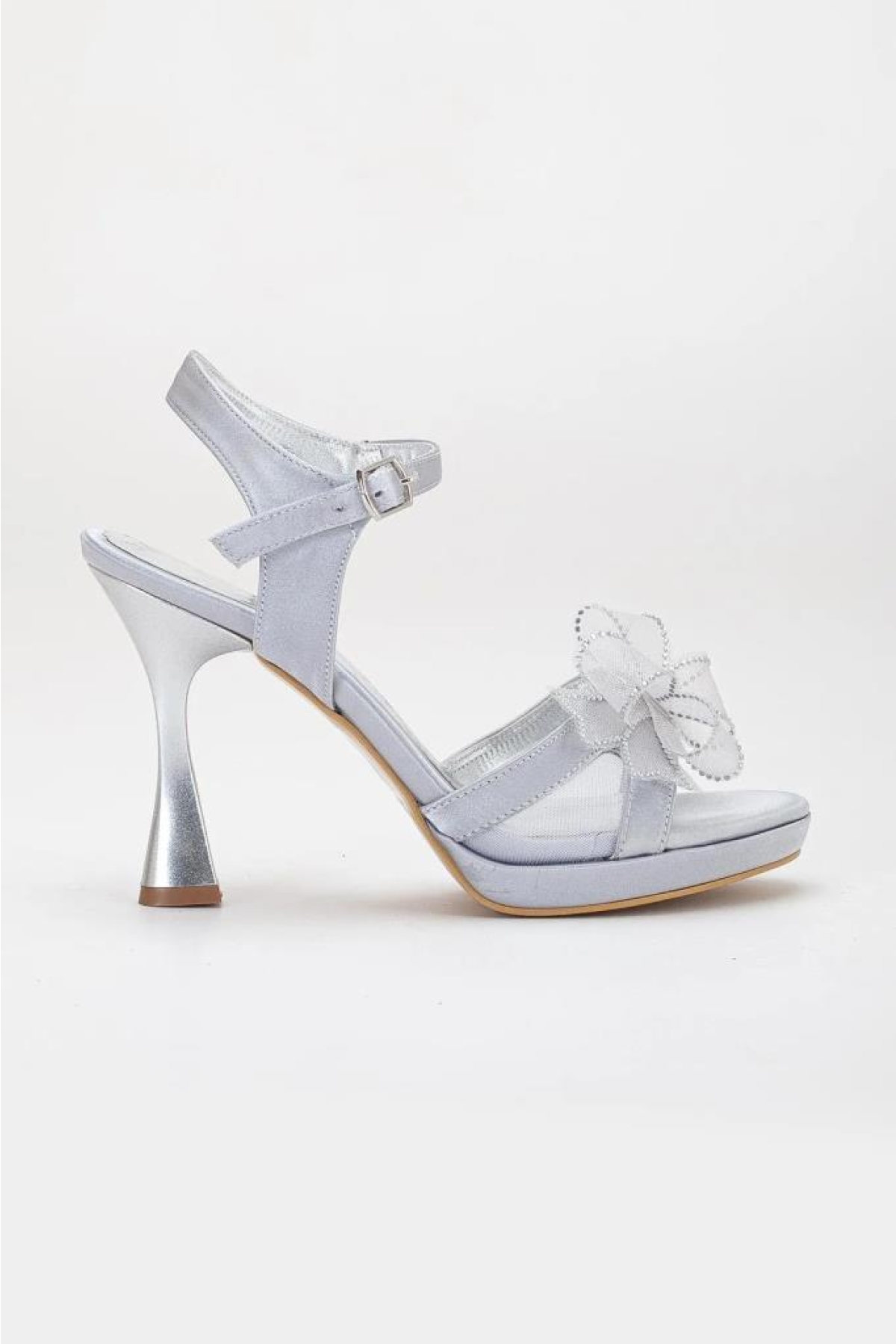 Hco 03165 Kadın Platform Topuklu Gelin Nikah Düğün Sandalet - Görsel 4