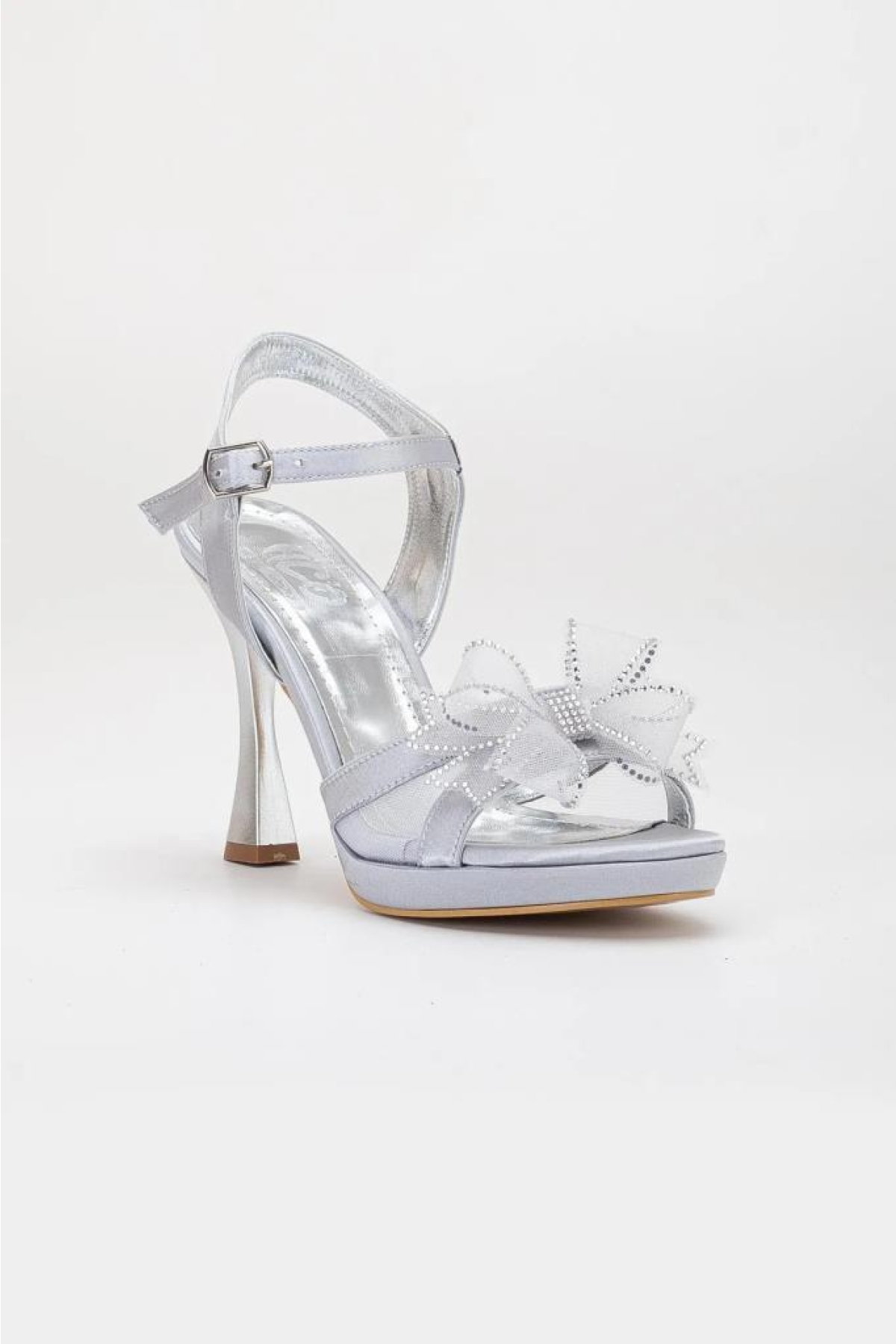 Hco 03165 Kadın Platform Topuklu Gelin Nikah Düğün Sandalet - Görsel 5