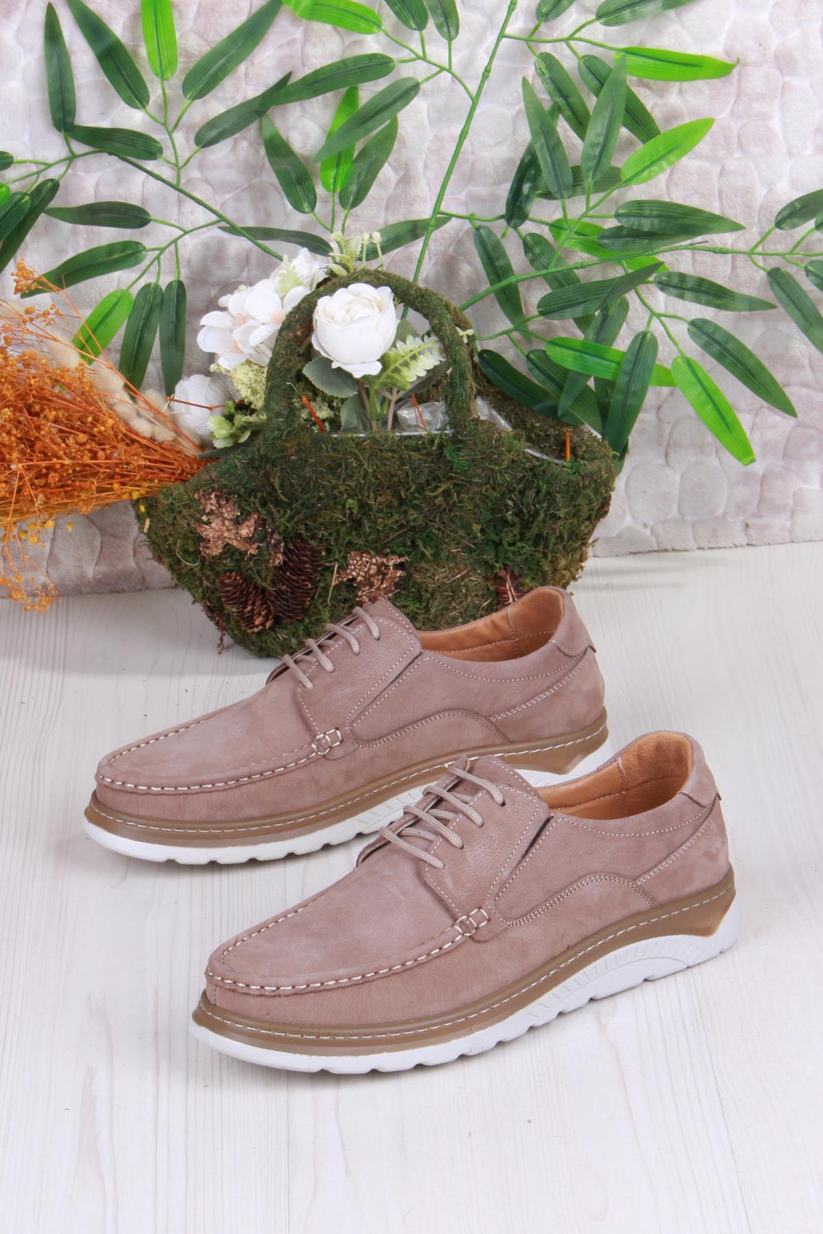 4044 Carlo Nubuk Hafif Rahat Hakiki Deri Erkek Ayakkabı - Görsel 4