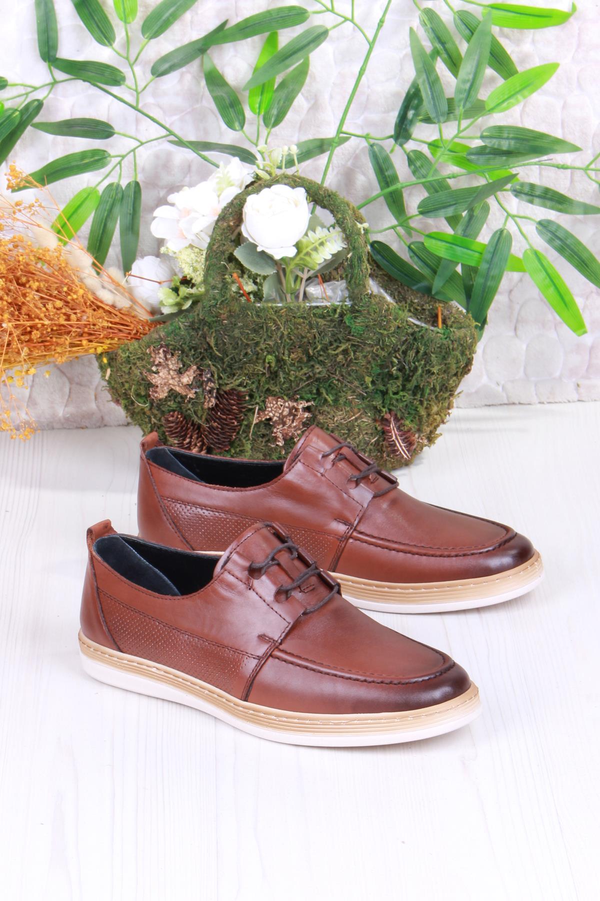 4169 Bordolli Yumuşak Hafif İç Ve Dış Hakiki Deri Erkek Ayakkabı - Görsel 2