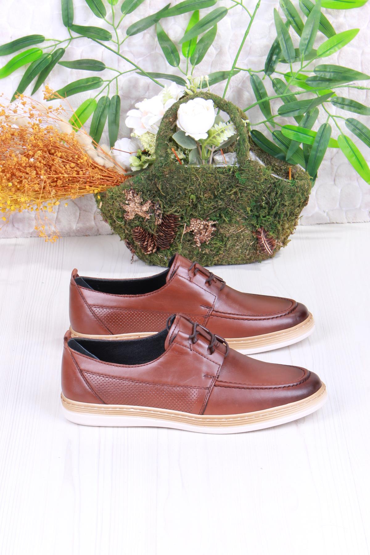 4169 Bordolli Yumuşak Hafif İç Ve Dış Hakiki Deri Erkek Ayakkabı - Görsel 3