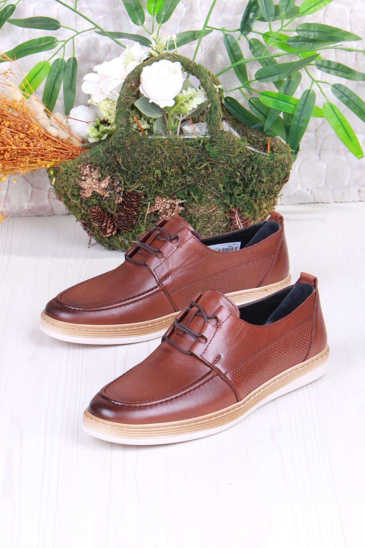 4169 Bordolli Yumuşak Hafif İç Ve Dış Hakiki Deri Erkek Ayakkabı - Görsel 4