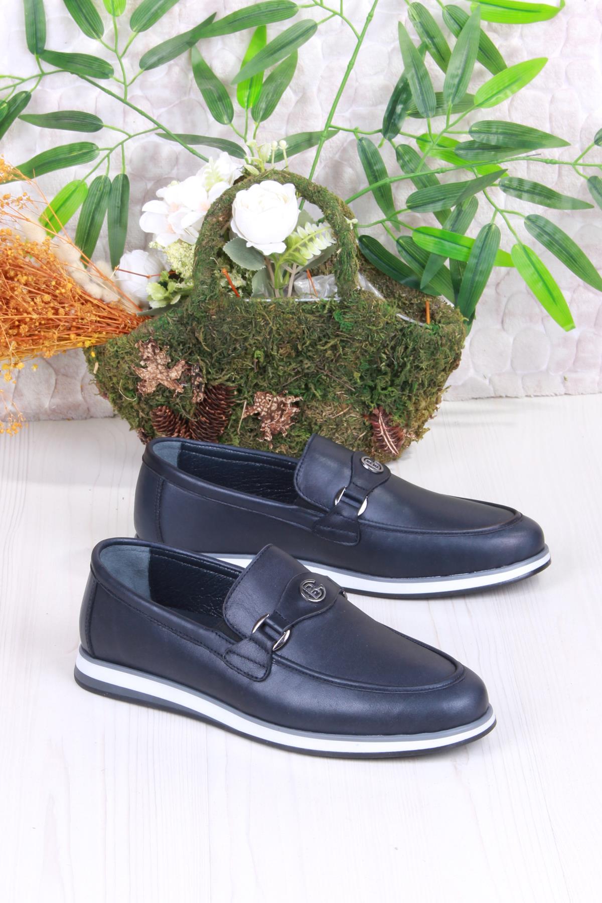 42464 Rahat İç Ve Dış Hakiki Deri Loafer Erkek Ayakkabı - Görsel 2