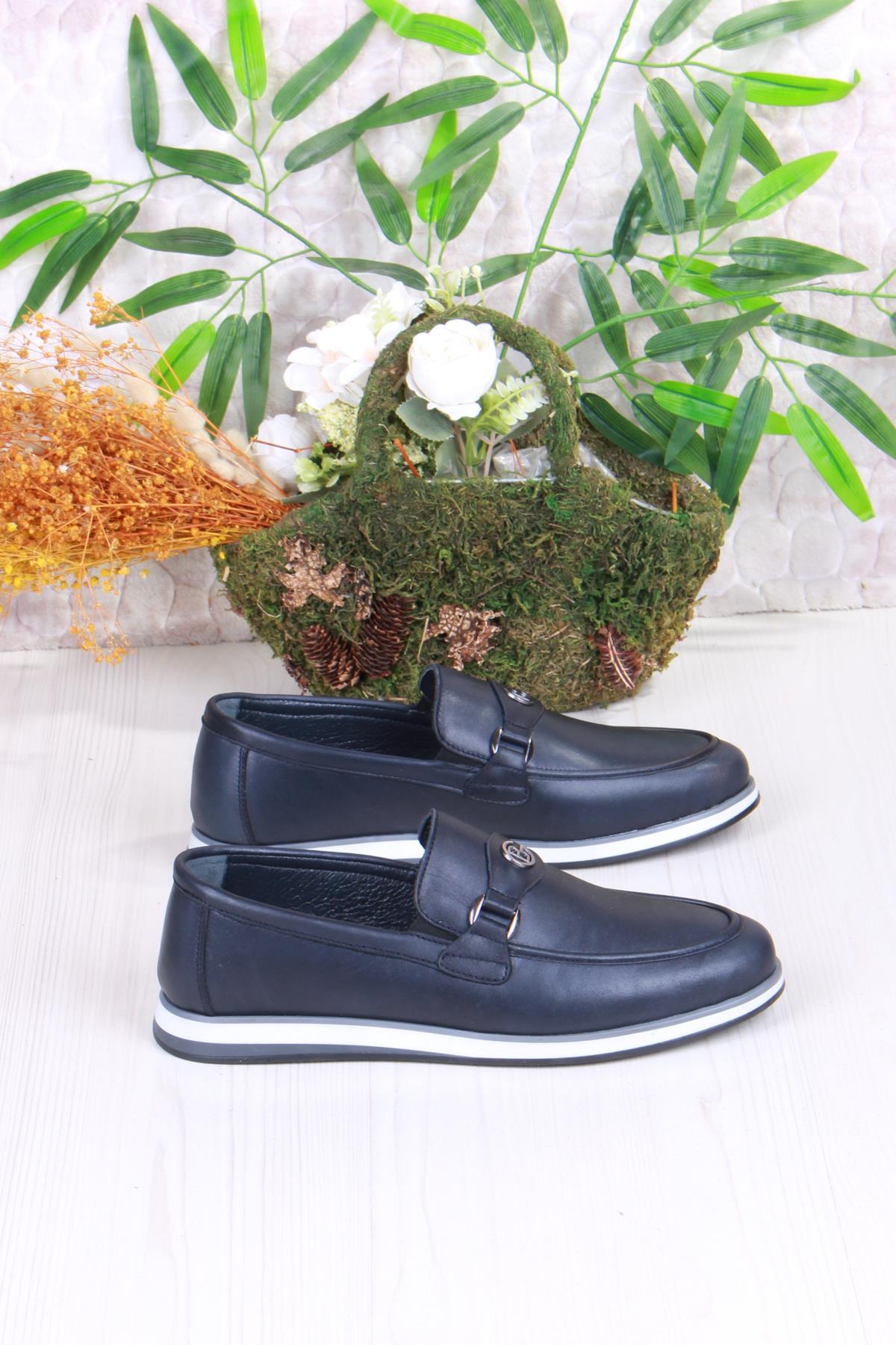 42464 Rahat İç Ve Dış Hakiki Deri Loafer Erkek Ayakkabı - Görsel 3