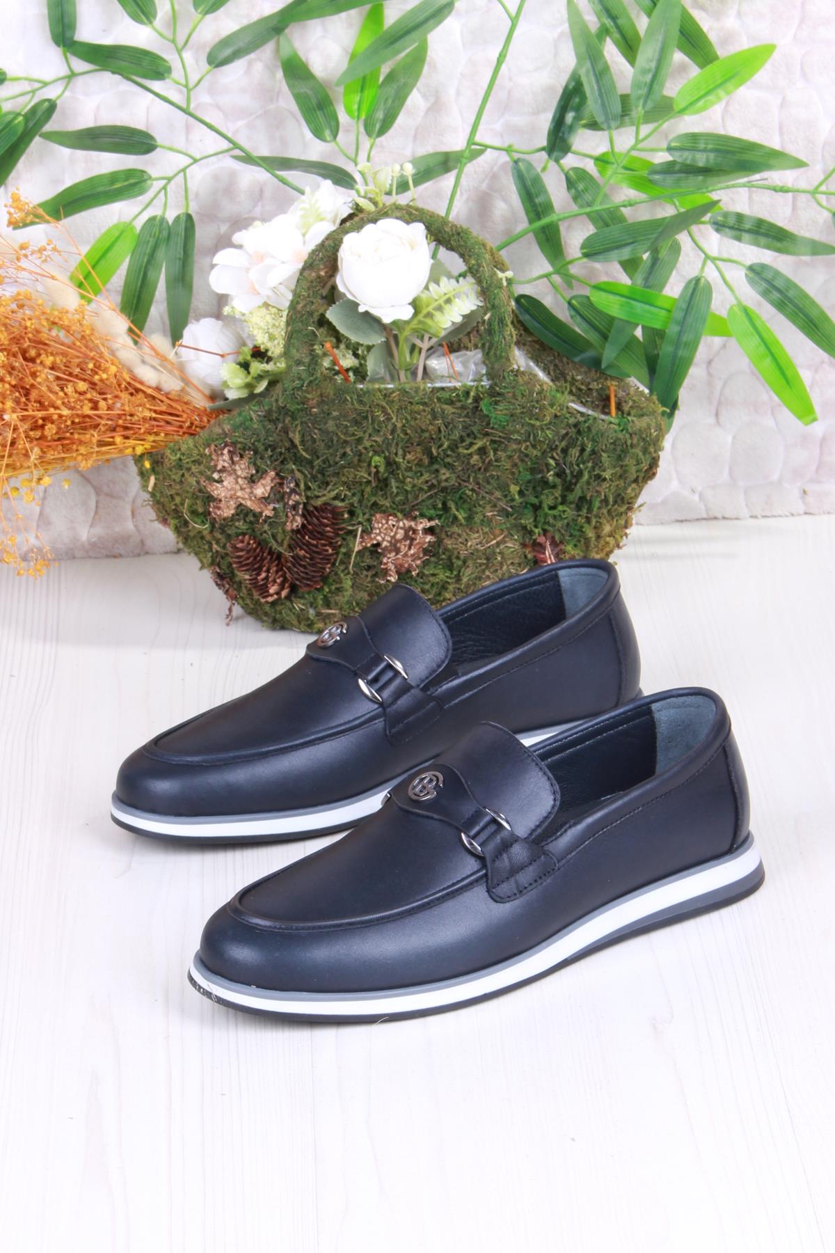 42464 Rahat İç Ve Dış Hakiki Deri Loafer Erkek Ayakkabı - Görsel 4