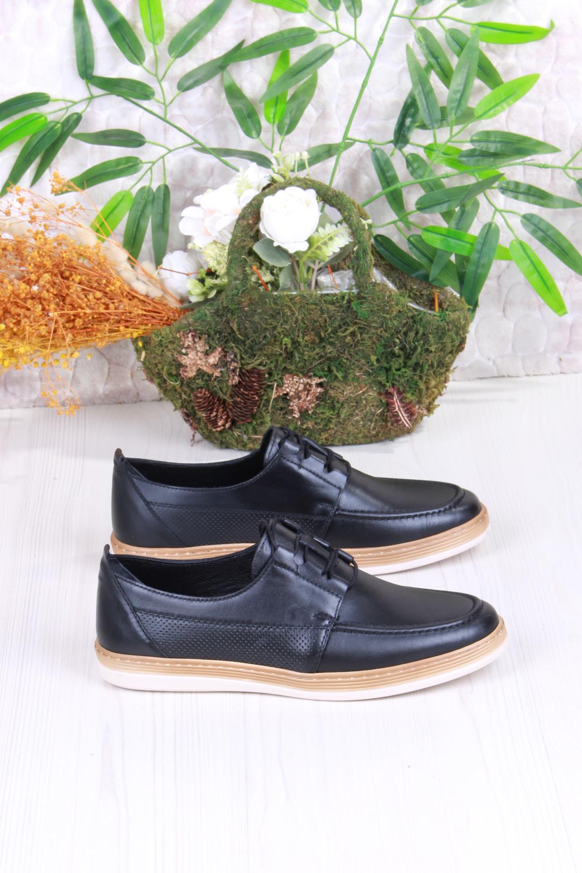 4169 Bordolli Yumuşak Hafif İç Ve Dış Hakiki Deri Erkek Ayakkabı - Görsel 3