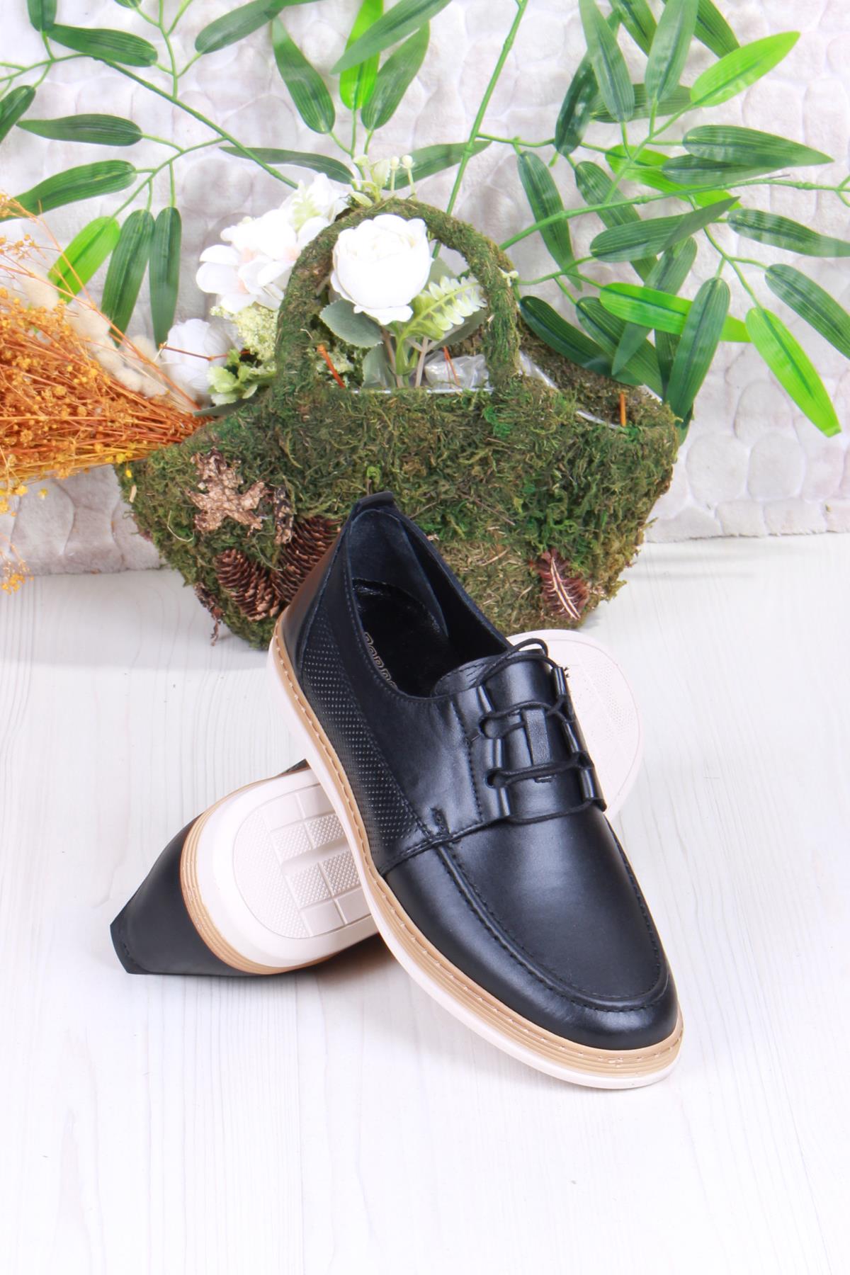 4169 Bordolli Yumuşak Hafif İç Ve Dış Hakiki Deri Erkek Ayakkabı - Görsel 5