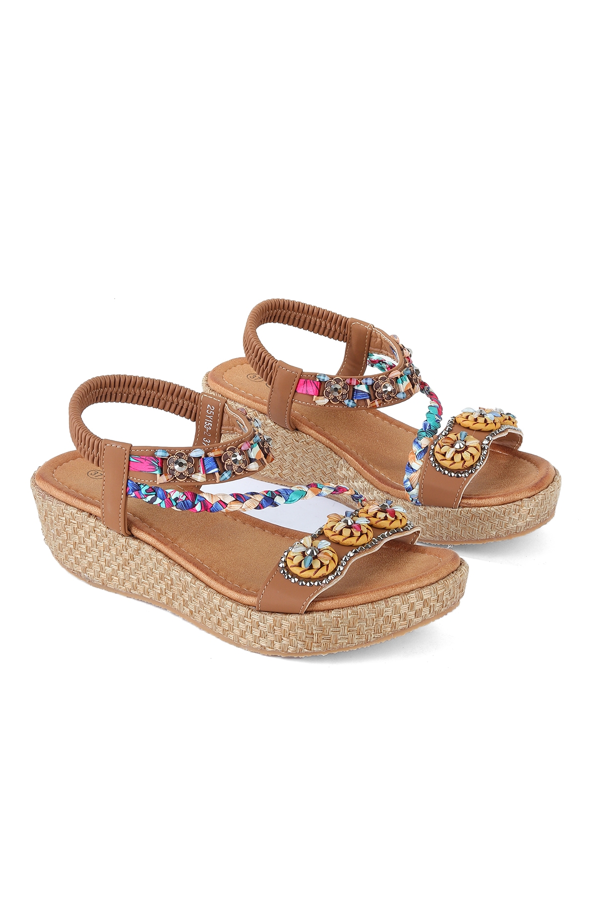 Daisy Rahat Taban Taş Boncuk Detaylı Kadın Sandalet - Görsel 2