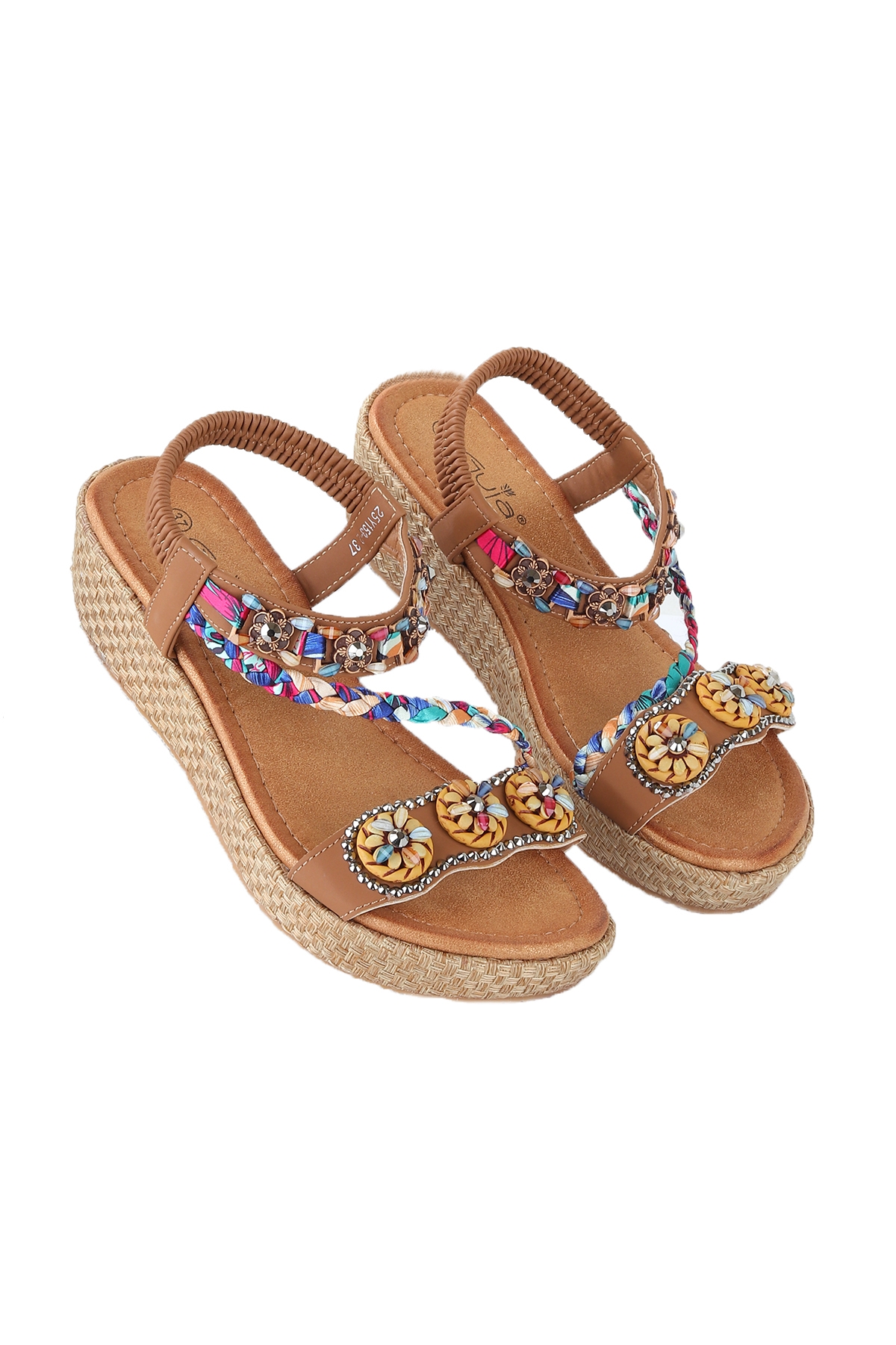 Daisy Rahat Taban Taş Boncuk Detaylı Kadın Sandalet - Görsel 3
