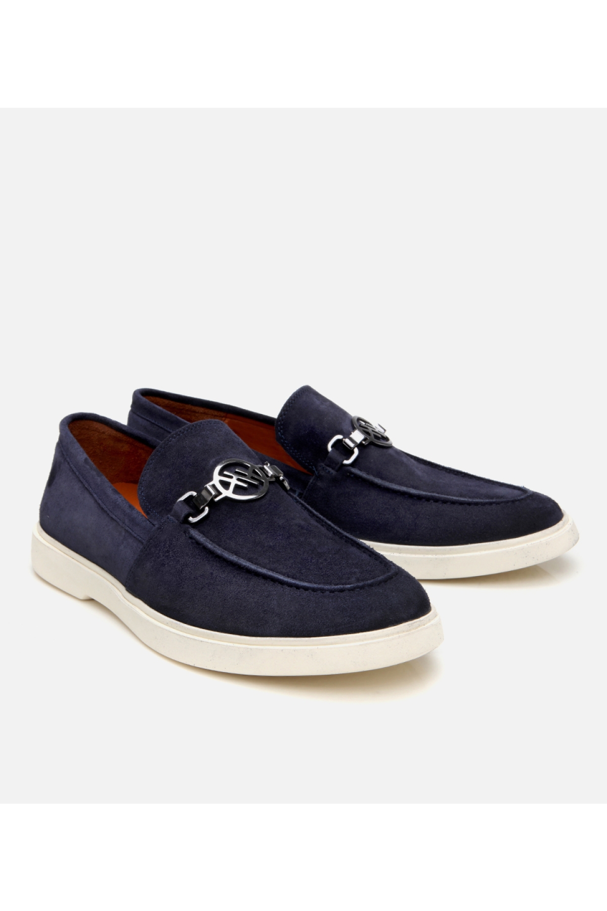 Hotiç Lacivert Hotiç Süet Deri Erkek Toka Detaylı Loafer