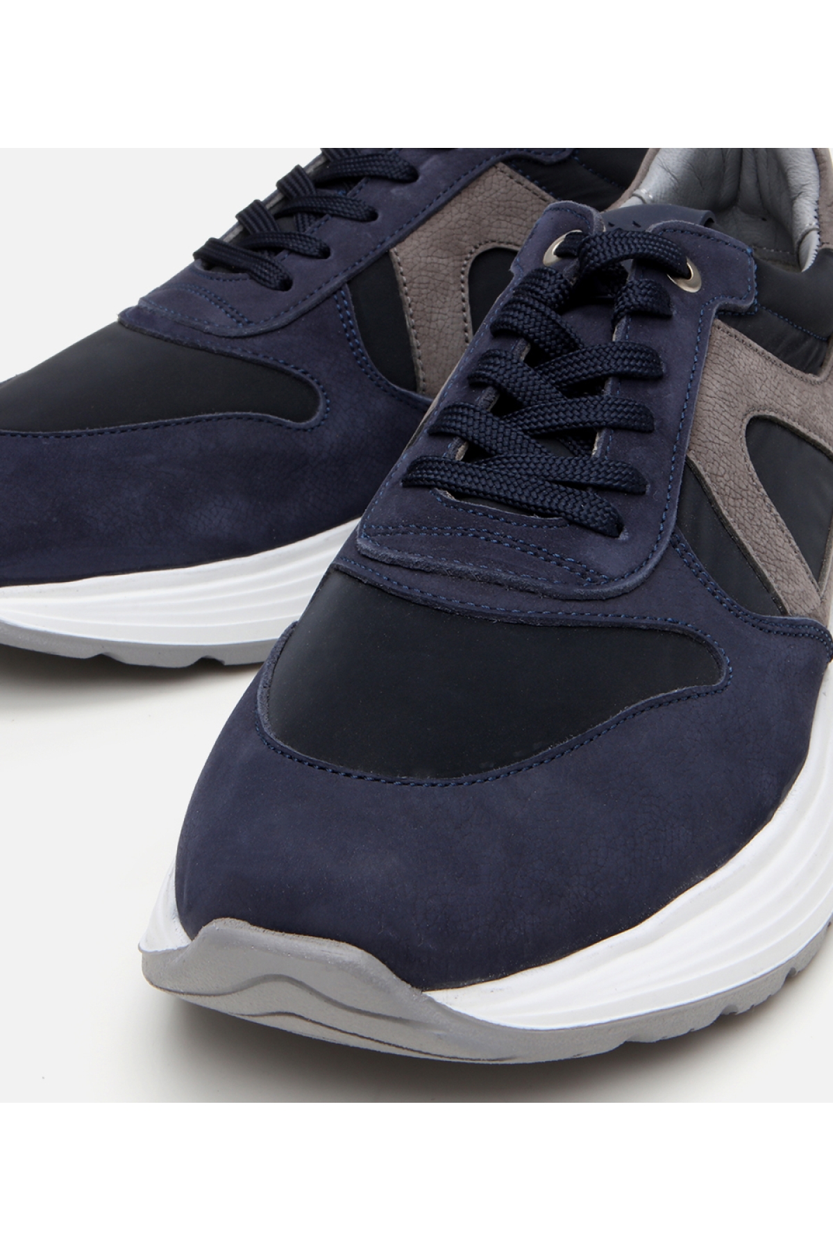 Erkek Süet Deri Lacivert Hafif Tabanlı Spor Ayakkabı - Görsel 4