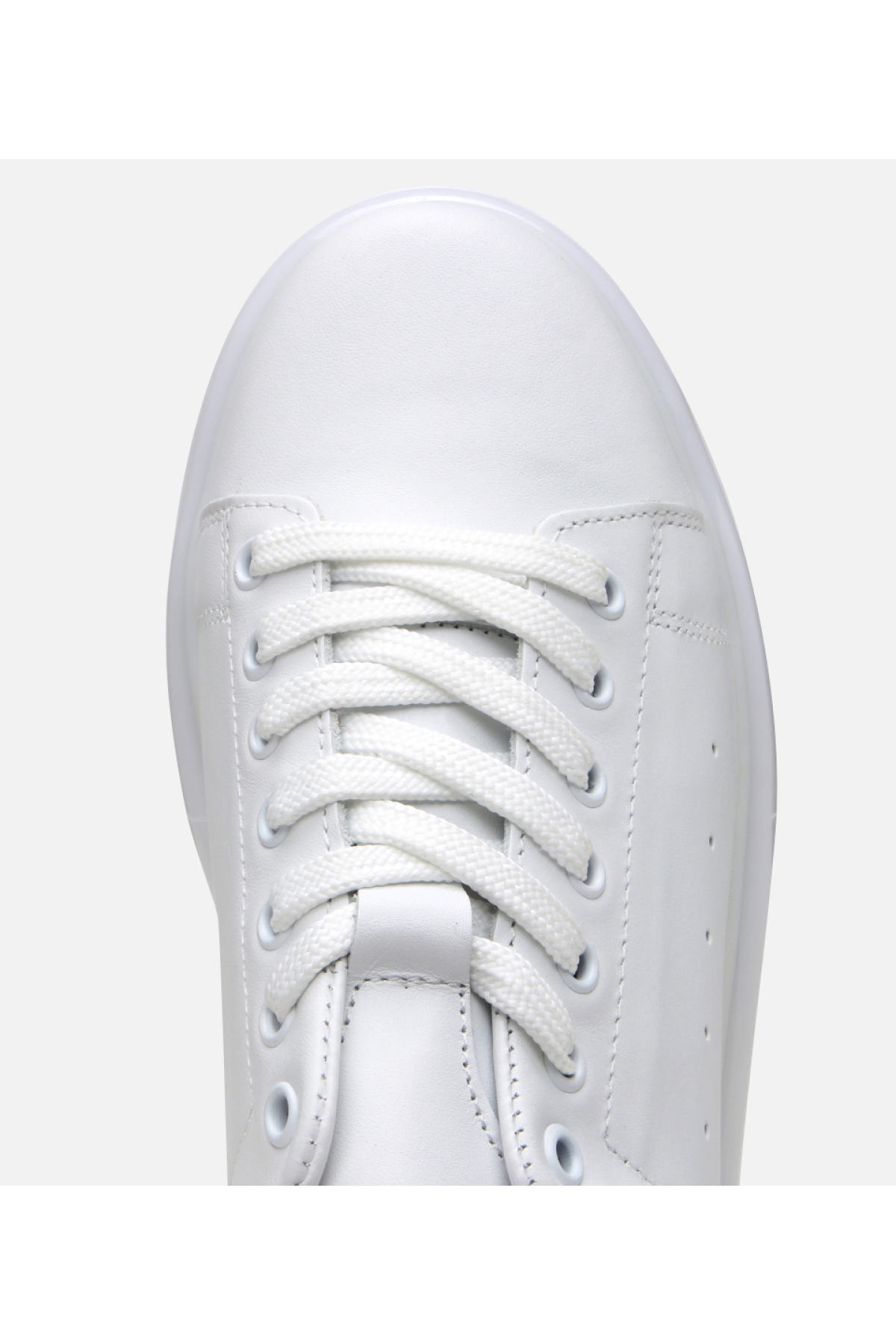 Erkek Deri Beyaz Spor Ayakkabı - Görsel 5